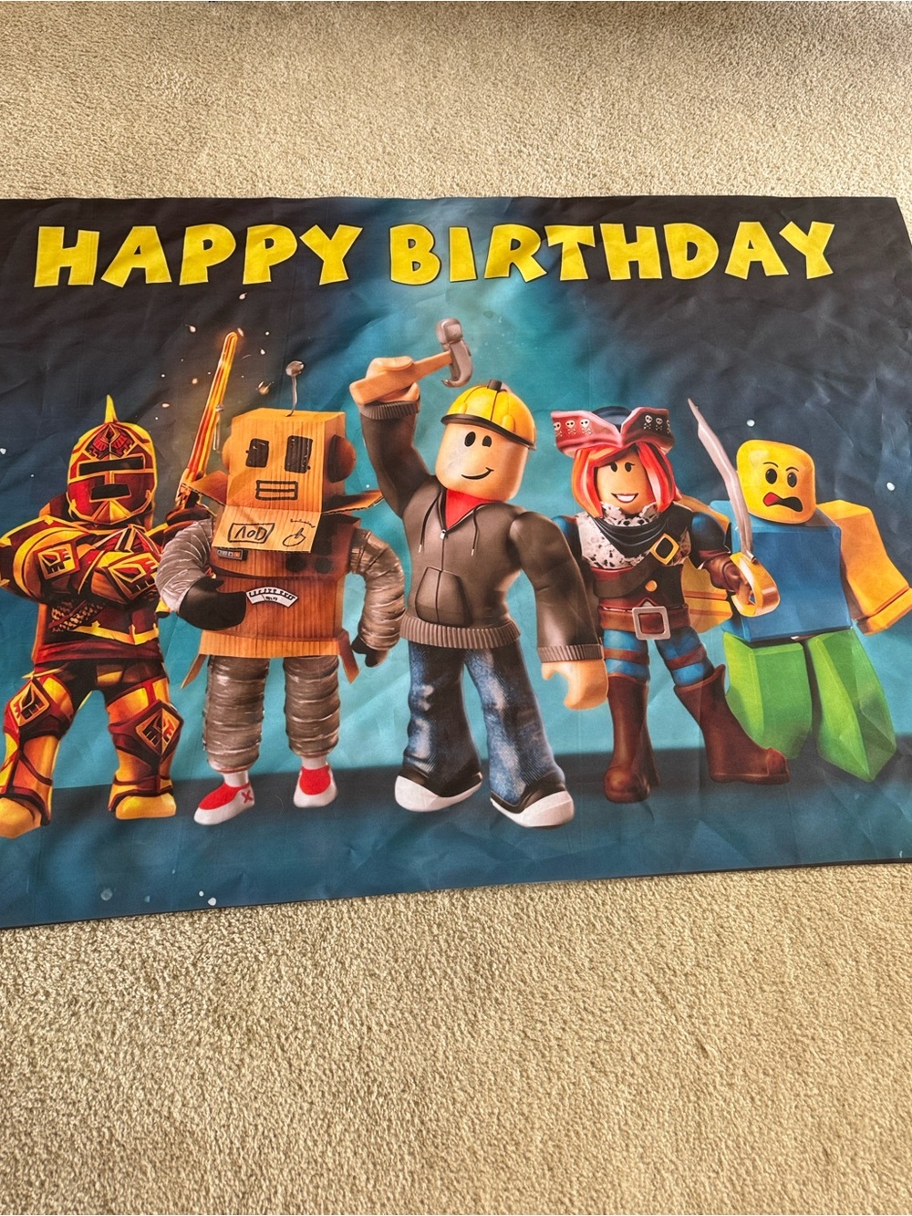 Lego Happy Birthday Banner Tablecloth